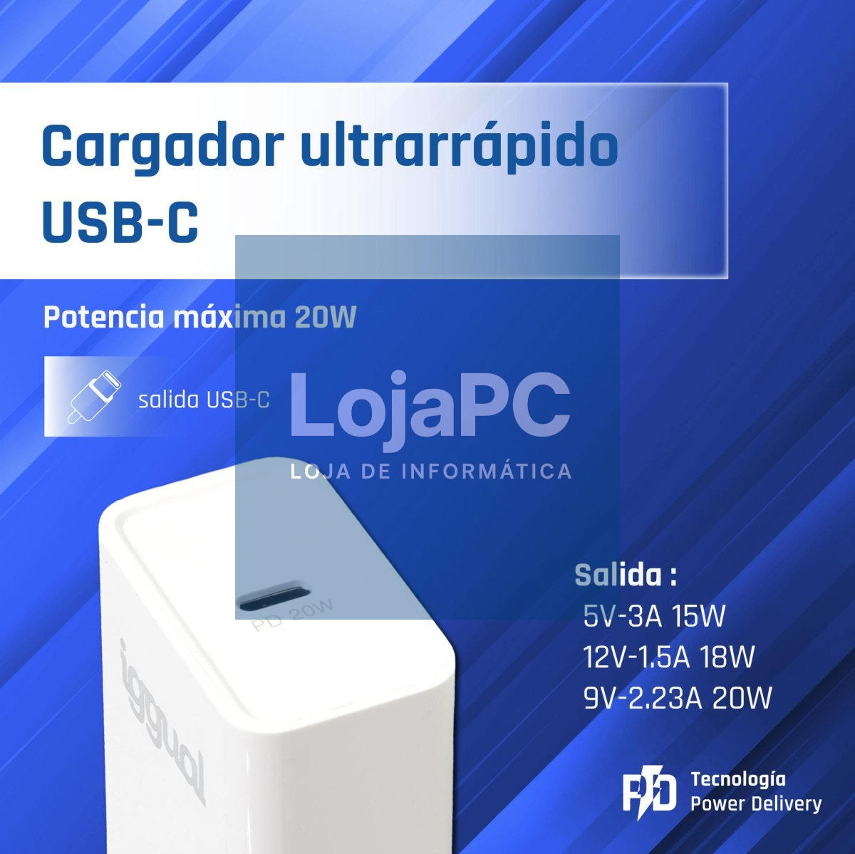 iggual Cargador rápido USB PD tipo C 20W — imagem 3