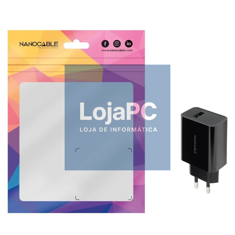 Nanocable Cargador 1 x USB 5V-2.1A Negro — imagem 3