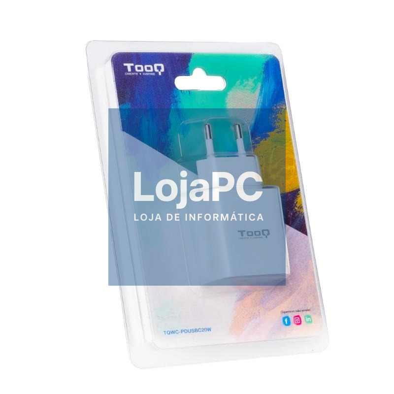 Tooq Cargador pared USB-C PD3.0 20W Blanco — imagem 3