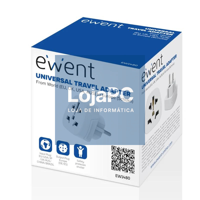 EWENT Adaptador de viaje universal — imagem 3