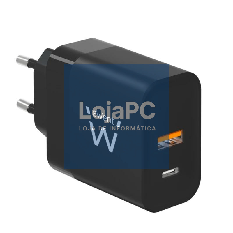 Ewent Cargador Rapido USB-A Y USB-C GanFast 45W — imagem 3