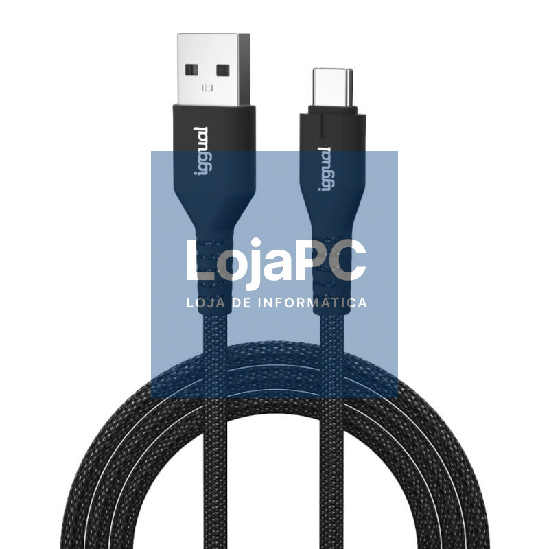 iggual Cable USB-A a tipo C 3A 100 cm trenzado