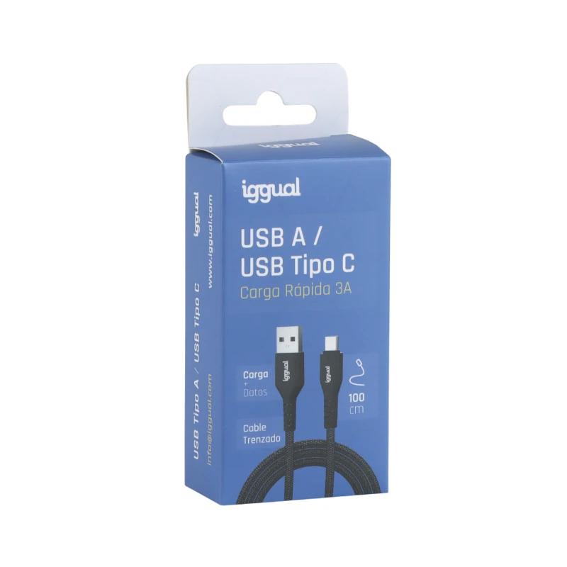 iggual Cable USB-A a tipo C 3A 100 cm trenzado — imagem 5