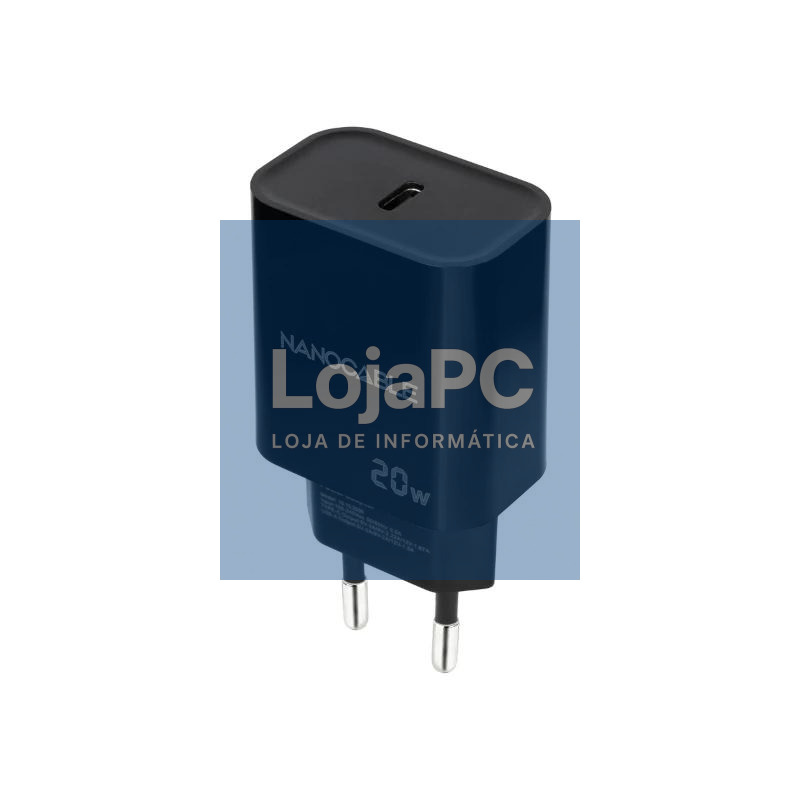 Nanocable Cargador pared USB-C PD 20W Negro