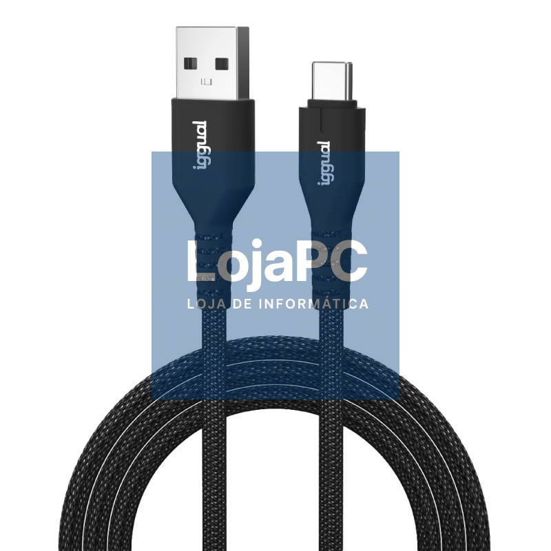 iggual Cable USB-A a tipo C 3A 180 cm trenzado