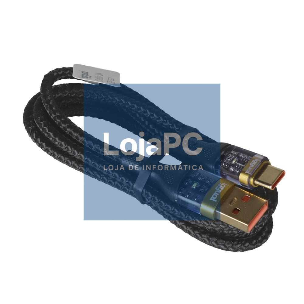 iggual Cable USB-A a tipo C 3A 100 cm trenzado LED — imagem 5