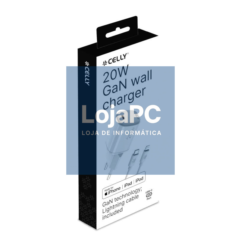 Celly Cargador Gan 1C 20w+ C A Light + Cable — imagem 5