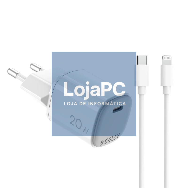 Celly Cargador Gan 1C 20w+ C A Light + Cable