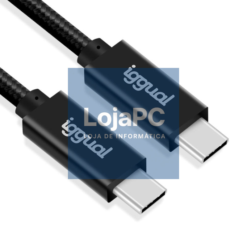 iggual Cable USB-C 3.2 Gen2x2 100W 5A 4K 1m nylon — imagem 2