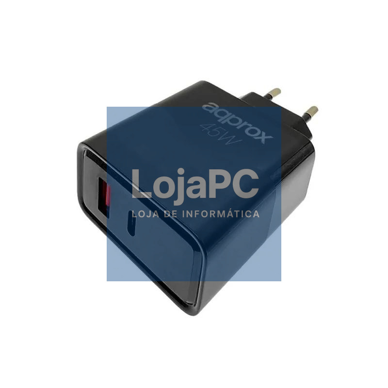 APPROX CARGADOR 45W QC 1 X USB A+ 1 X USB C+CABLE — imagem 3