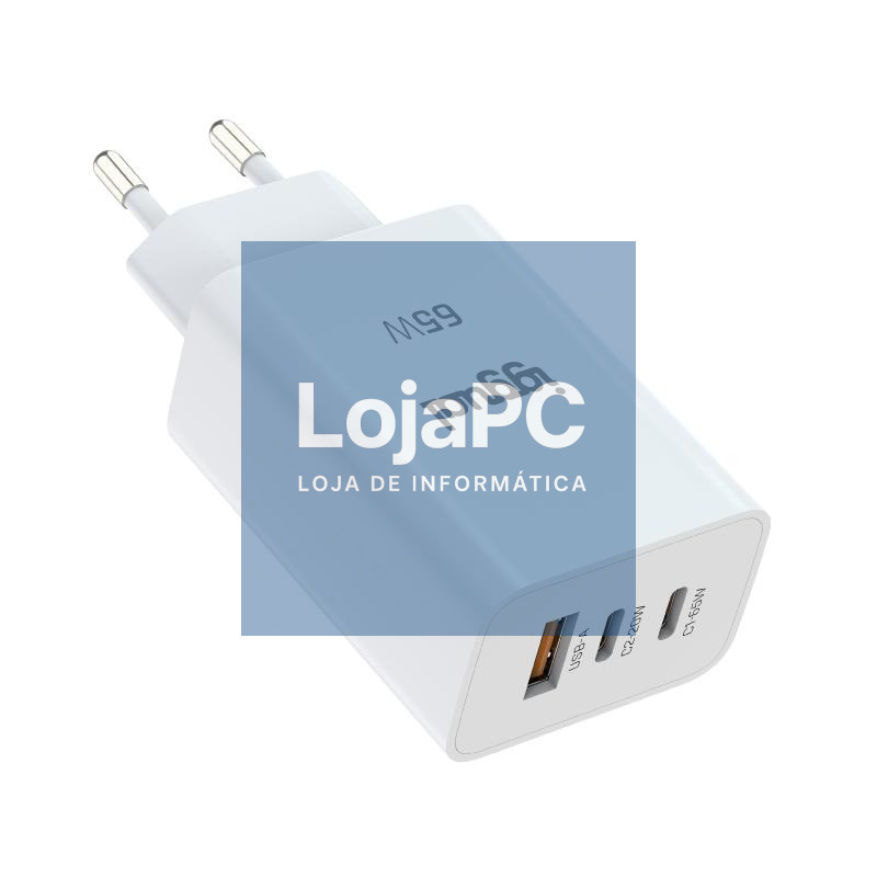 iggual Cargador triple USB-A + 2 x tipo C GaN 65W — imagem 3