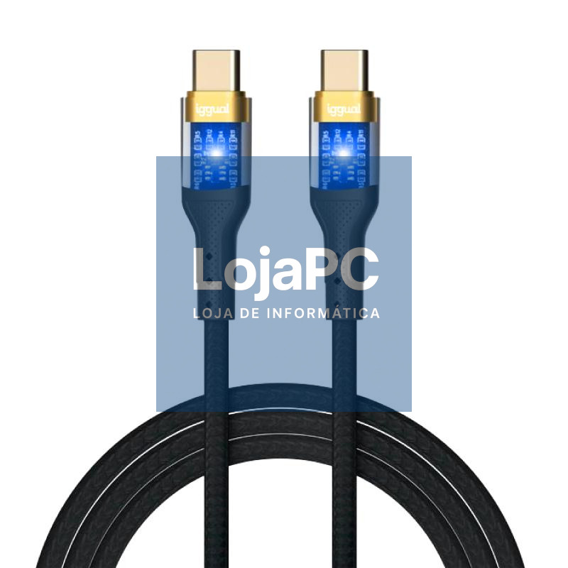 iggual Cable USB-C a tipo C 3A 100 cm trenzado LED — imagem 3
