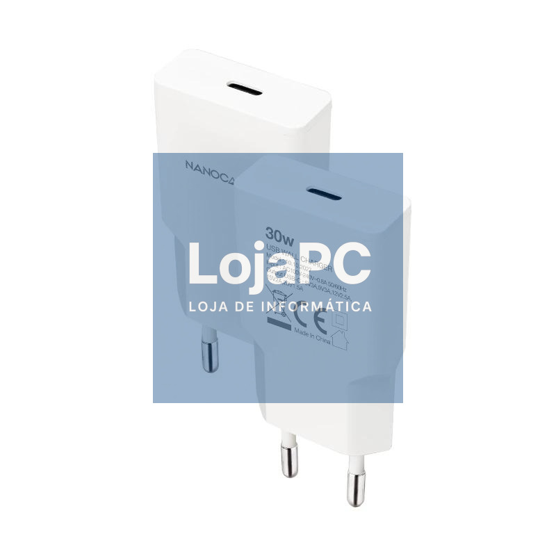 Nanocable Cargador USB-C/PD 30W Blanco — imagem 2