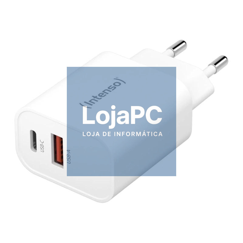 Intenso | Cargador pared W30AC|USB-A y C Negro