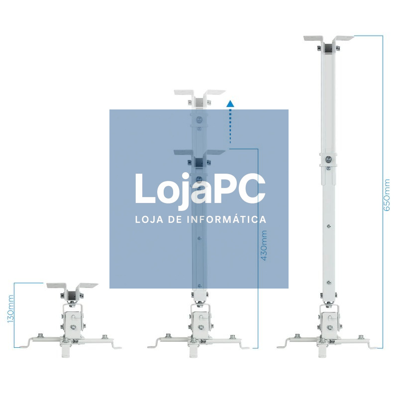 Tooq PJ2012T-W Soporte Proyector Techo Blanco — imagem 3