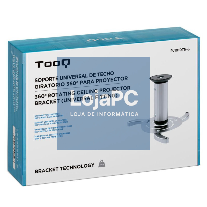 Tooq PJ1010TN-S Soporte Proyector Techo Plata — imagem 3