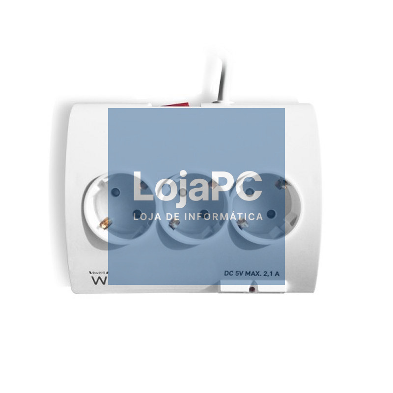EWENT EW3935 Regleta 5 Schuko + 2 usb 2.1A — imagem 5