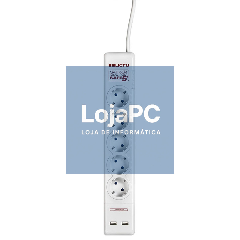 Salicru SPS SAFE 5+ Regleta con Protección 5 Tomas — imagem 3