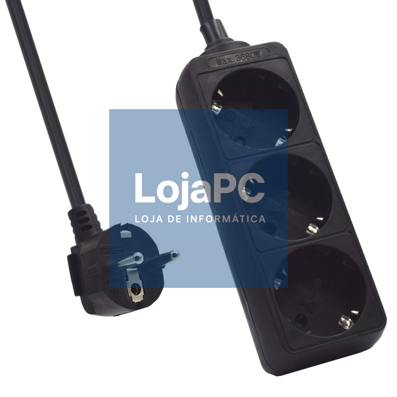 Ewent Ew3959 Regleta 3 tomas Negro