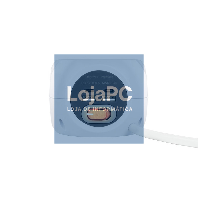 Nanocable Base de enchufes con 4 USB Blanco — imagem 3