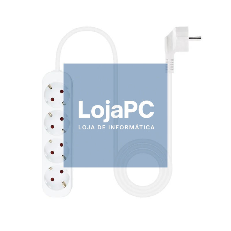 Nanocable Regleta de Enchufes 4 Tomas 1.4 m Blanco — imagem 3