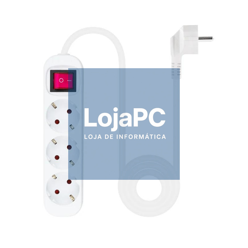 Nanocable Regleta 3 Tomas Interruptor Blanco — imagem 2