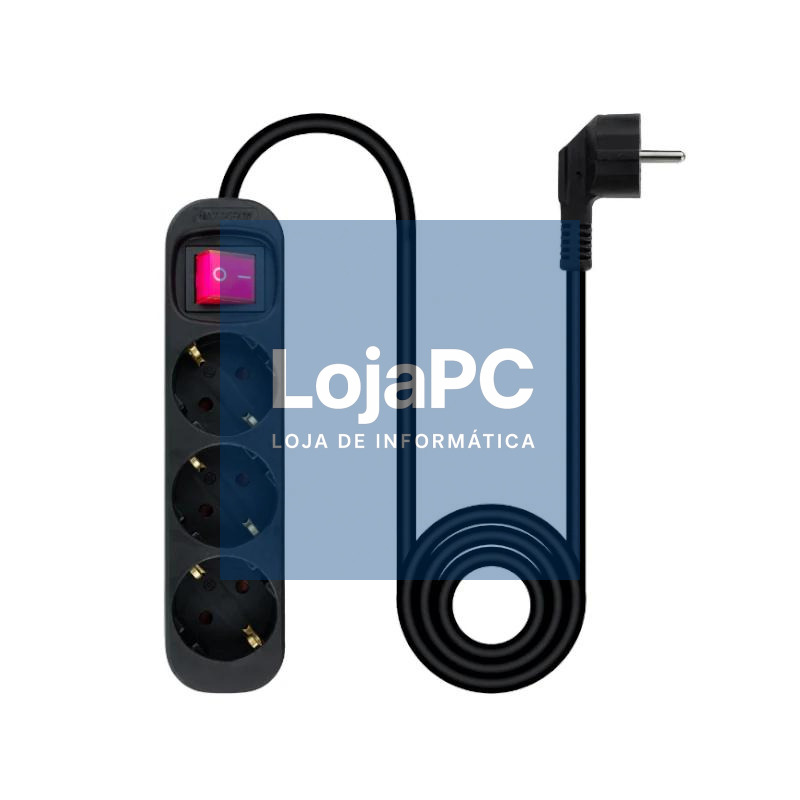 Nanocable Regleta 3 Tomas Interruptor Negro — imagem 5