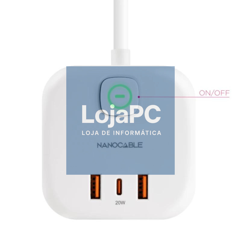 Nanocable Base de enchufe con 3 USB c/ interruptor — imagem 3