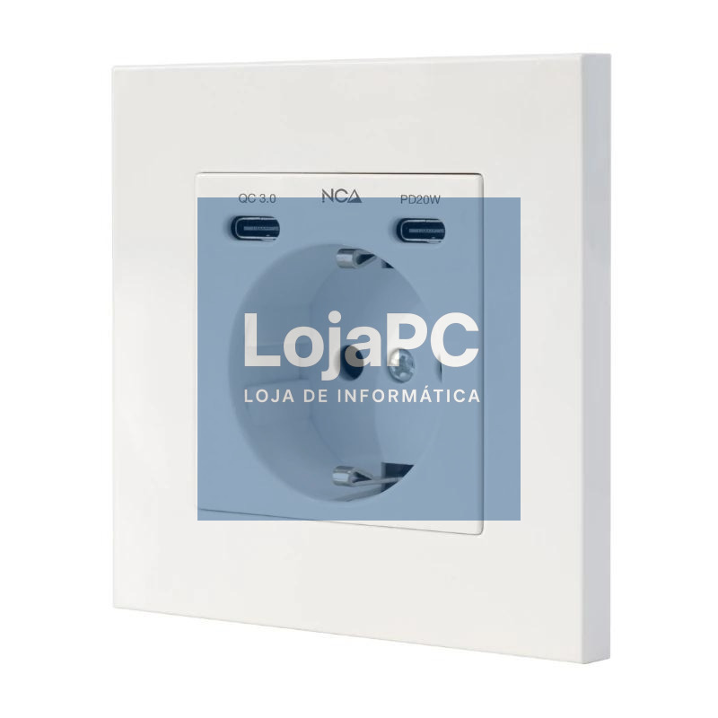 Nanocable Base Pared toma SCHUKO 2USB Max .2.4A