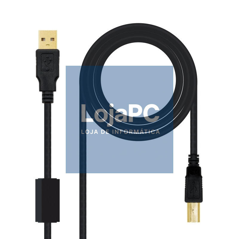 Nanocable Cable USB 2.0 Impresora Ferrita 5 M