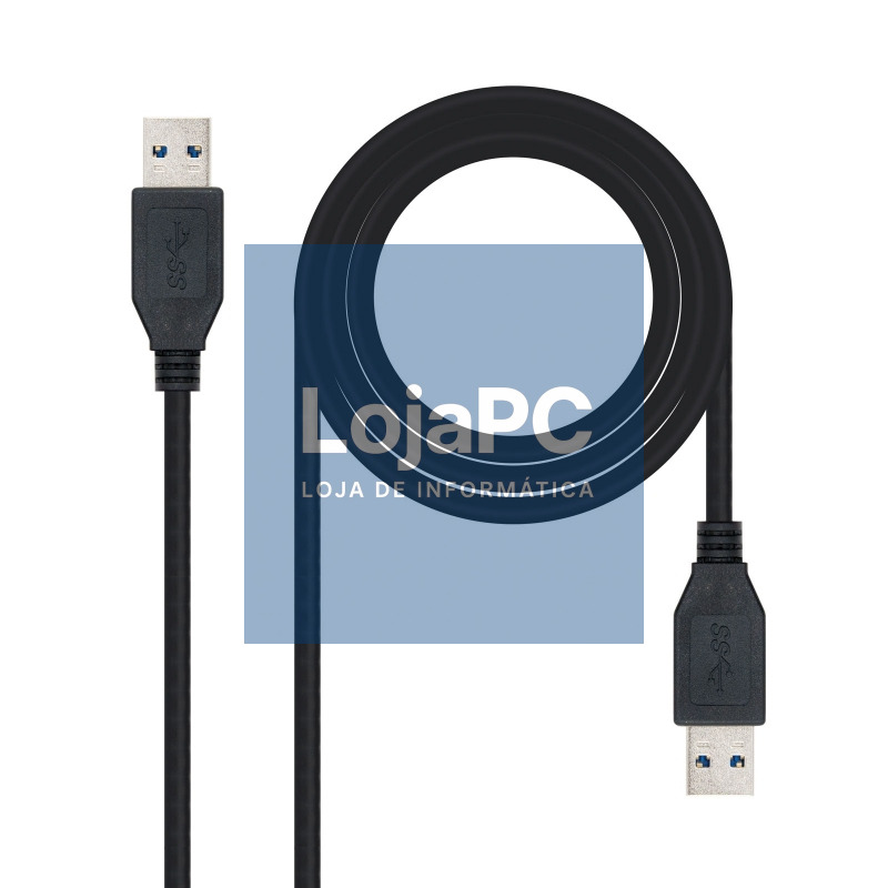 Nanocable Cable USB 3.0, tipo A/M-A/M, Negro, 1m