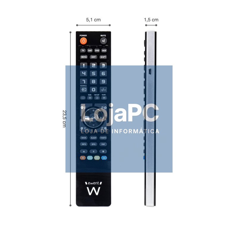 EWENT EW1570 Mando TV 4 en 1 programable x cable — imagem 5