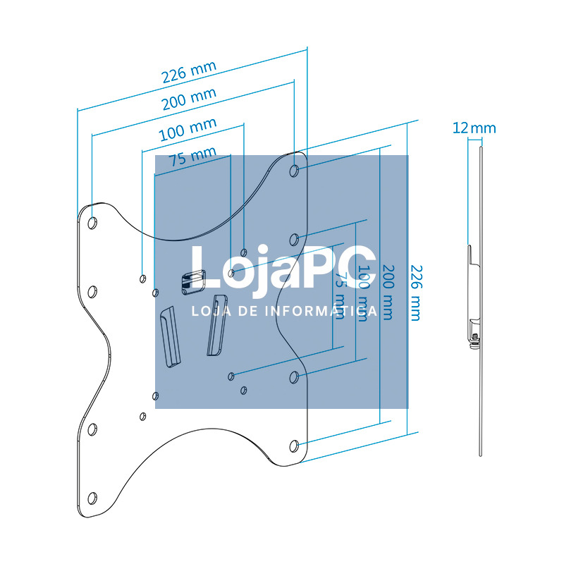 Tooq LP1242F-B Soporte Pared Fijo 23-42" Negro — imagem 3