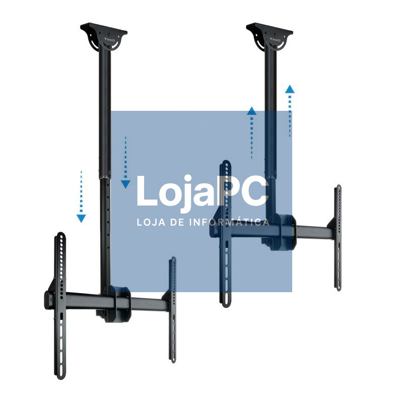 Tooq LPCE1170TSLI-B Soporte techo TV 37"-70" Negro — imagem 2