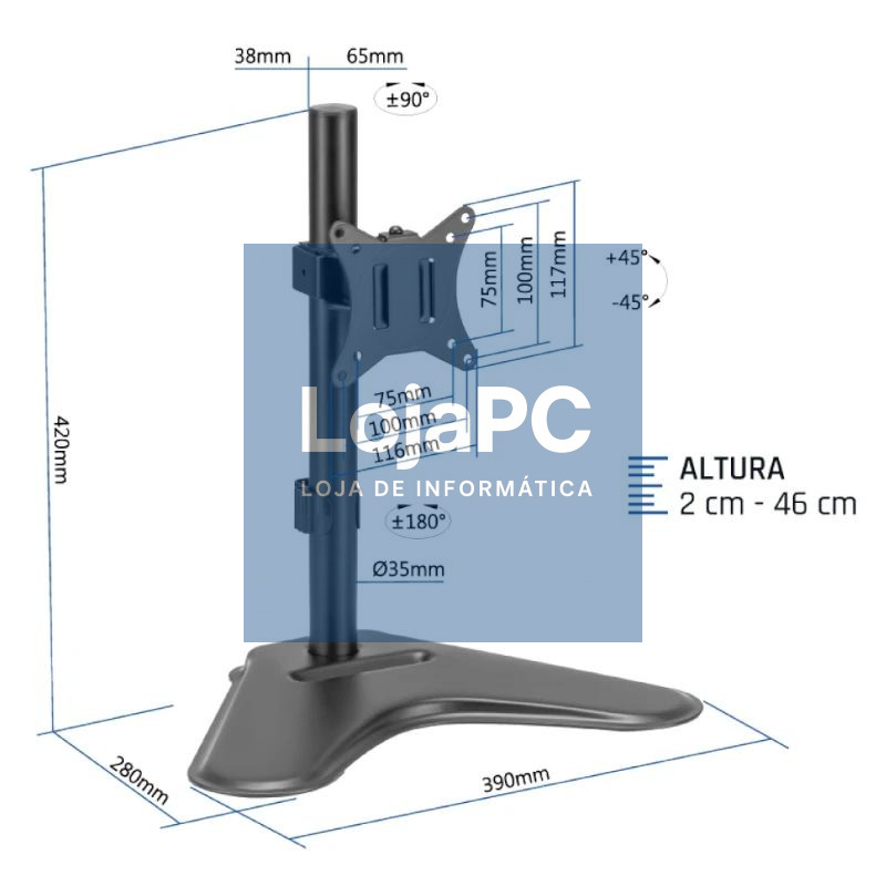 iggual SSM01 Soporte sobremesa 1 monitor 13"-32" — imagem 2