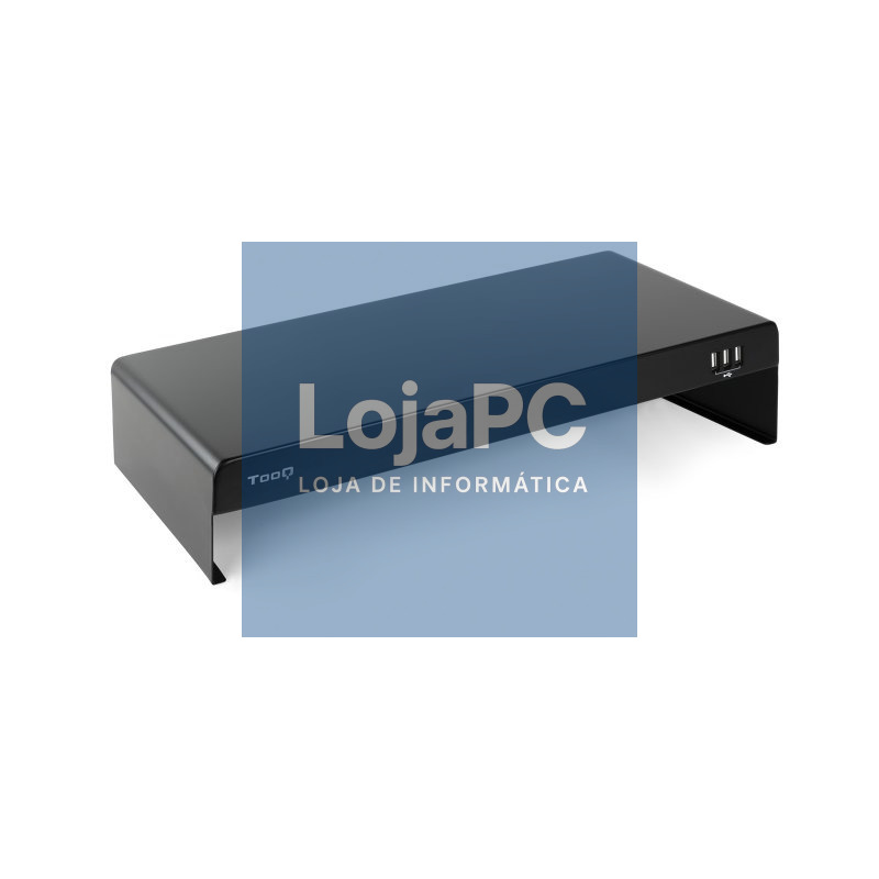 Tooq Soporte elevador monitor/portátil 3xUSB negro