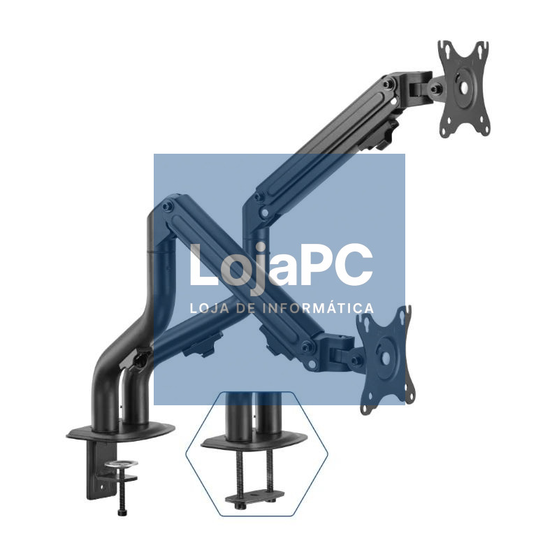 iggual SPMP02 Soporte pinza 2 monitores 17"-32"pro