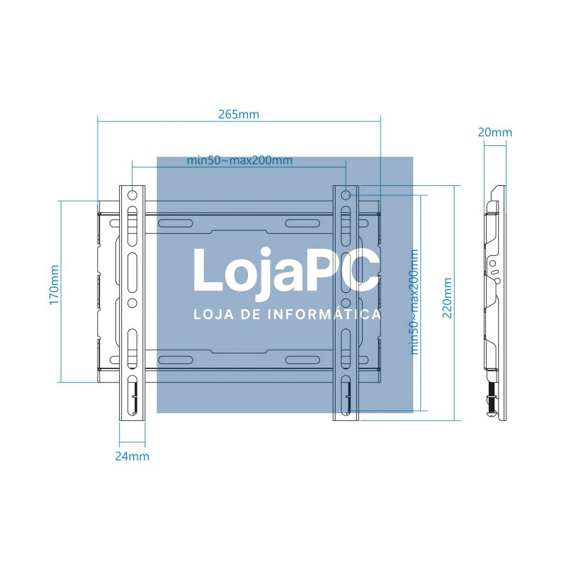 Tooq Soporte pared LP1043F-B pantallas 23"-43" — imagem 3