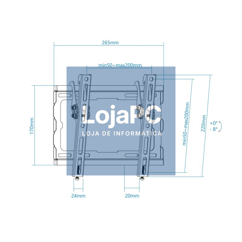 Tooq Soporte pared LP1044T-B incl pantallas 23-43" — imagem 3