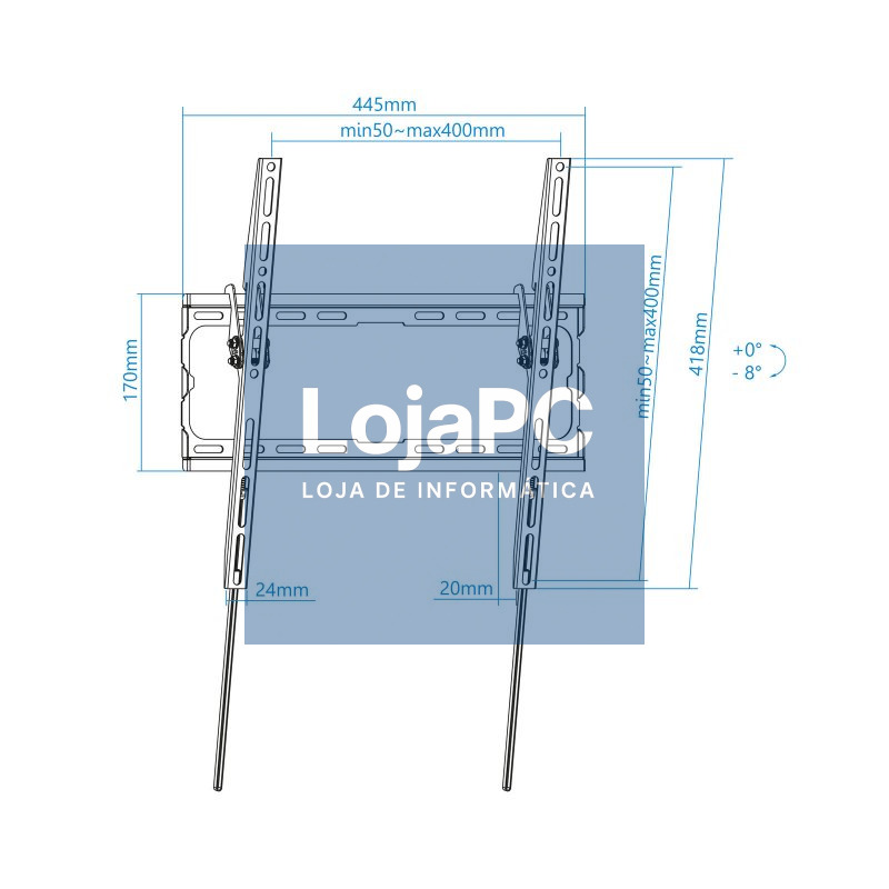 Tooq Soporte pared LP1071T-B incl pantallas 32-70" — imagem 3