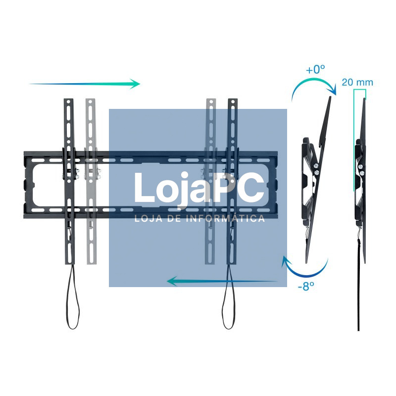 Tooq Soporte pared LP1081T-B incl pantallas 37-80" — imagem 2