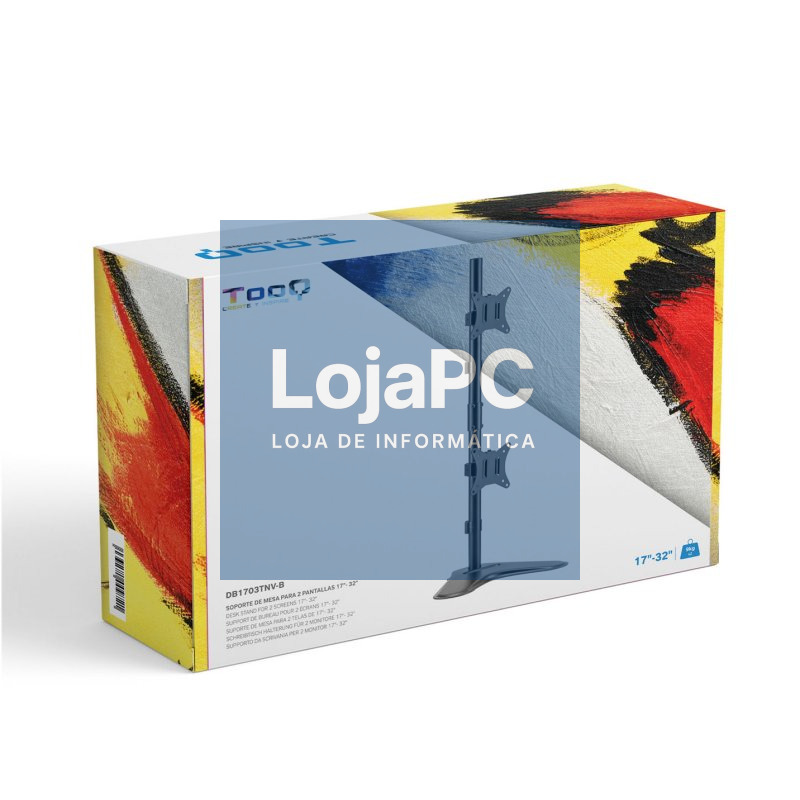 Tooq Soporte mesa DB1703TNV-B 2 brazos Vertical — imagem 2
