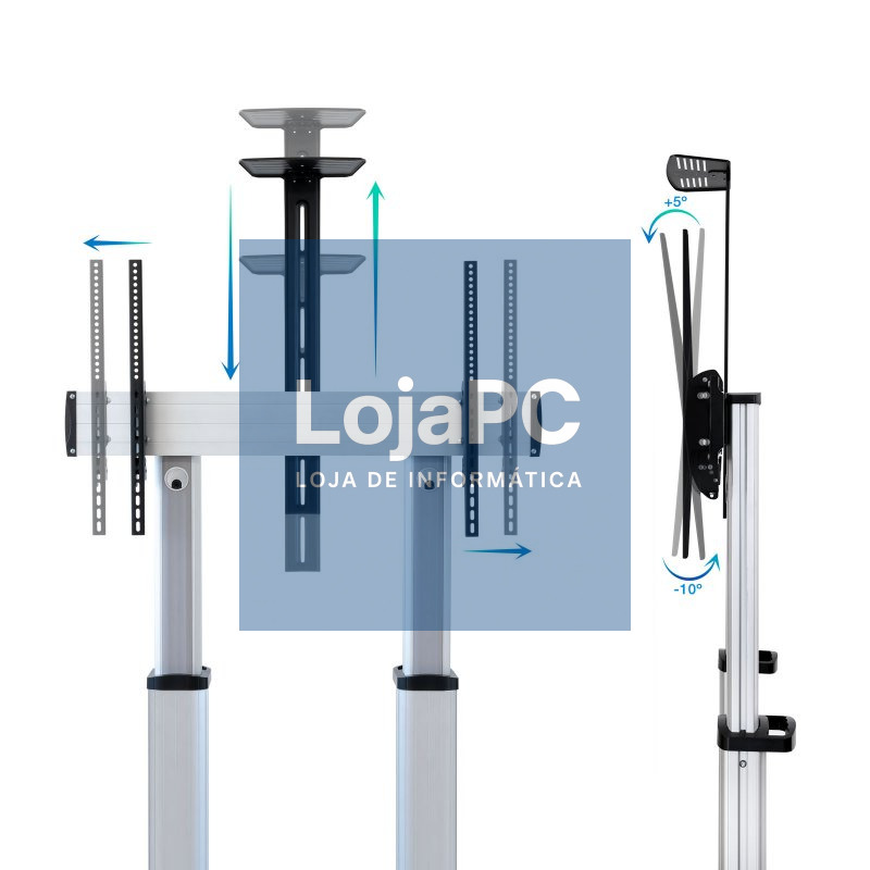 Tooq FS20300M-B Soporte suelo 60"-100" aluminio co — imagem 3