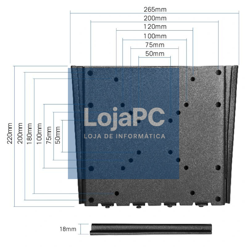 iggual SPTV01 Soporte TV pared Fijo 10"-42" 30 kg — imagem 2