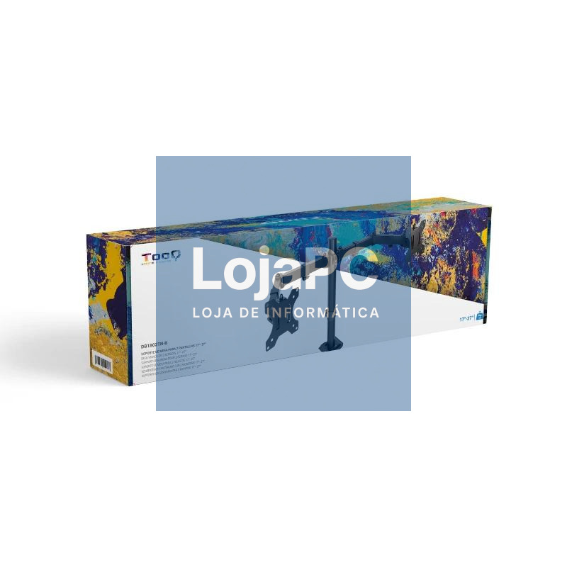 Tooq Soporte mesa DB1802TN-B 2 brazos 17-27" — imagem 3