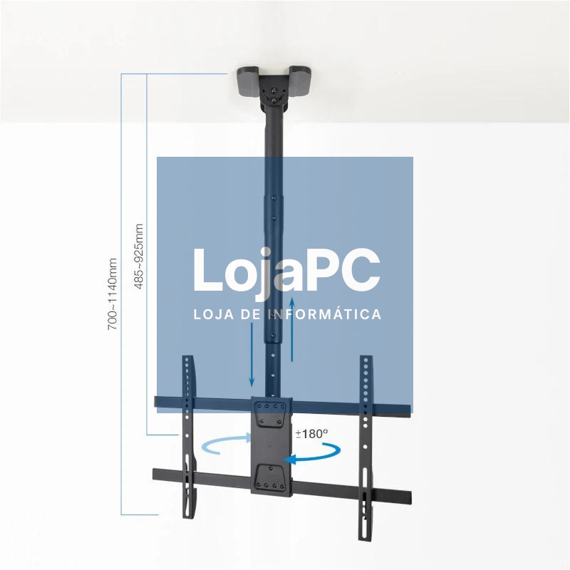 Tooq LPCE1186TSLI-B Soporte techo TV 43"-86" — imagem 3