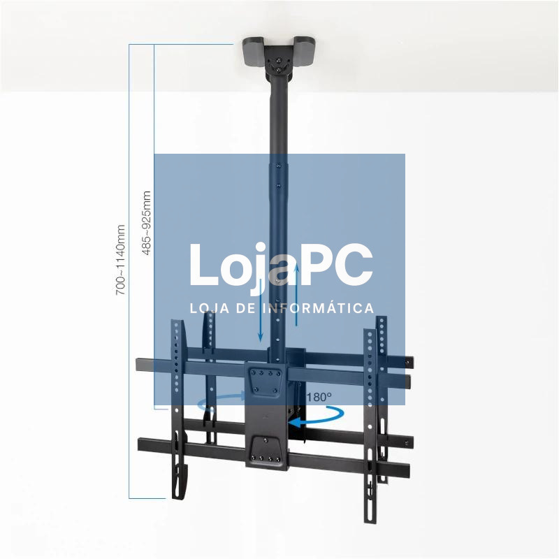 Tooq LPCE2286TSLI-B Soporte techo 2 TV 43"-86" — imagem 5