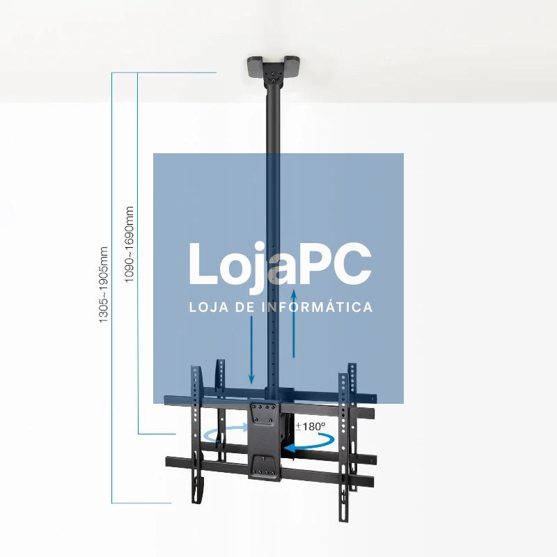 Tooq LPCE2286TSLI-XL-B Soporte techo 2 TV 43"-86" — imagem 3