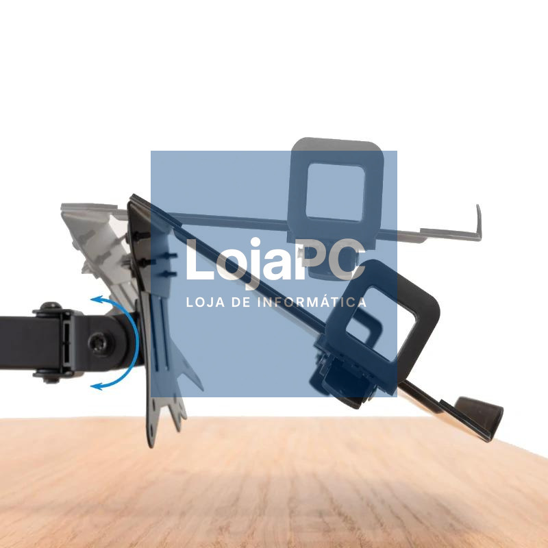 Tooq DB1202TN-B Soporte mesa 2 pantallas+ portatil — imagem 3
