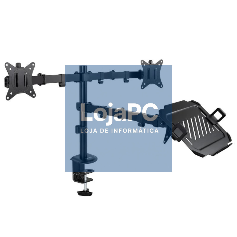 Tooq DB1202TN-B Soporte mesa 2 pantallas+ portatil